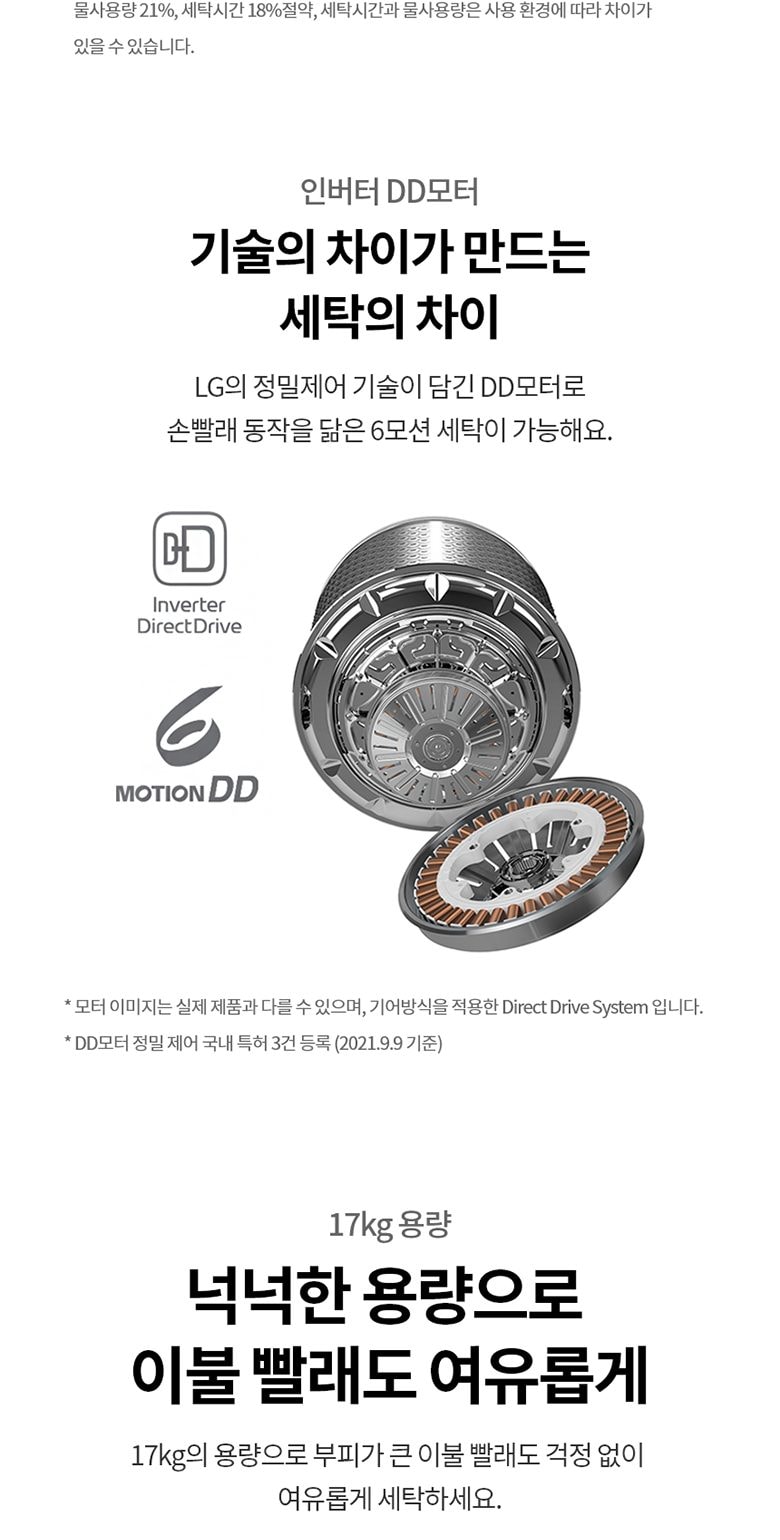 트롬 세탁기 17kg 상세