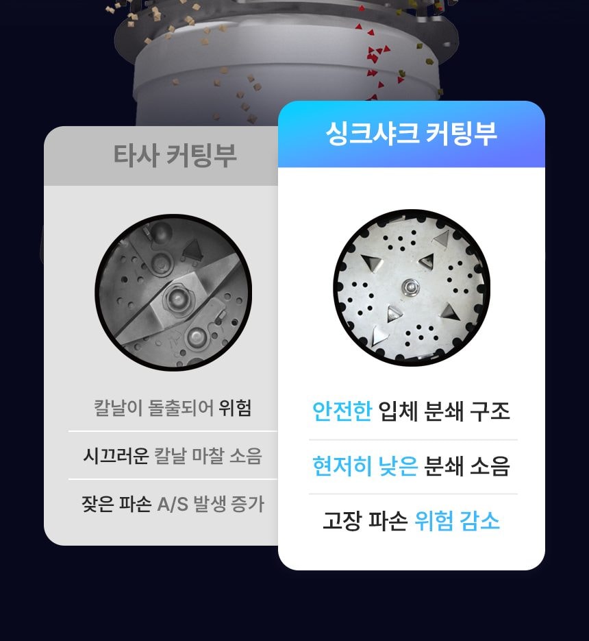 유버스 싱크샤크 음식물처리기 상세