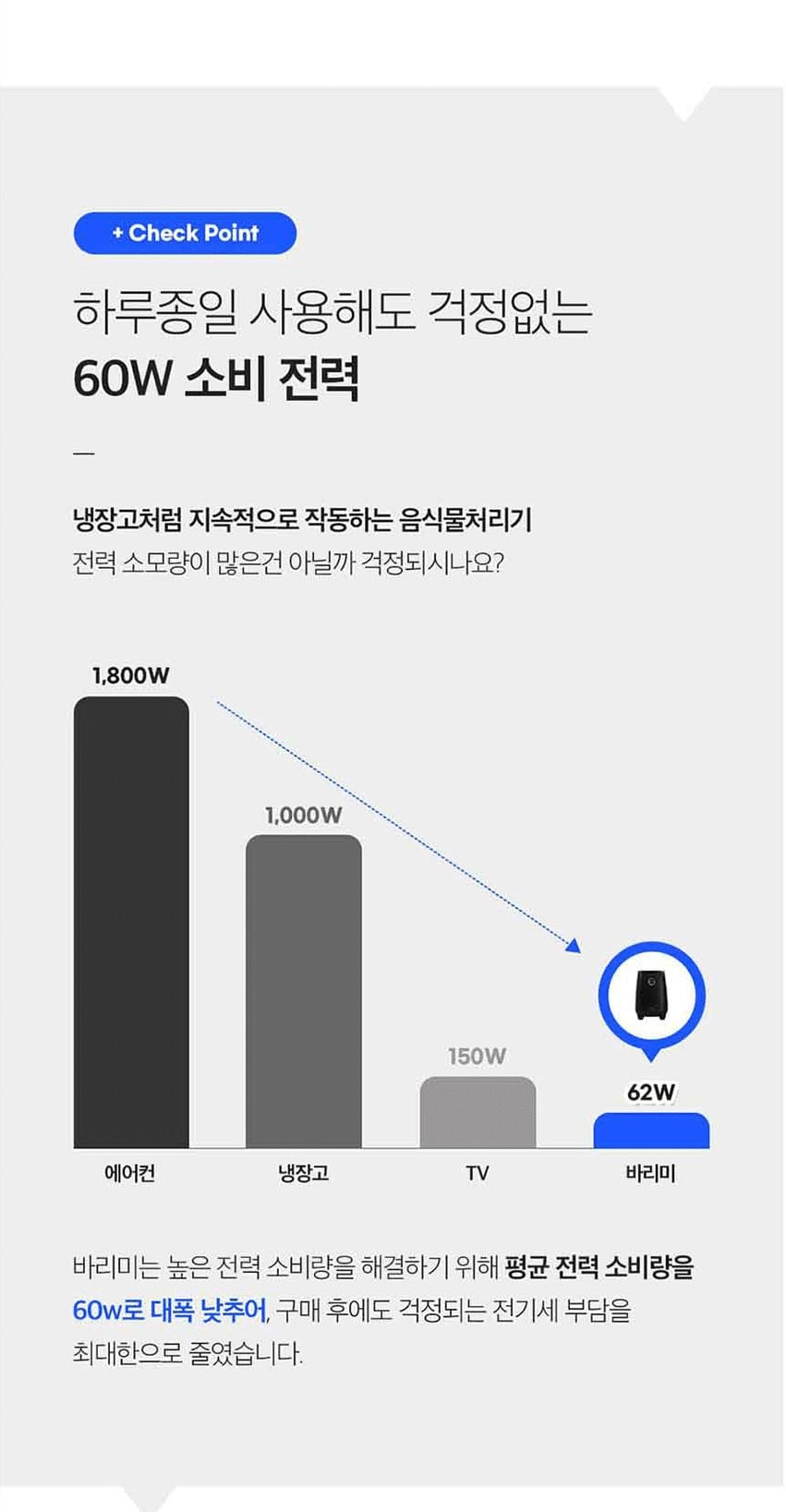 바리미 미생물 음식물처리기 0.5kg(블랙) 상세
