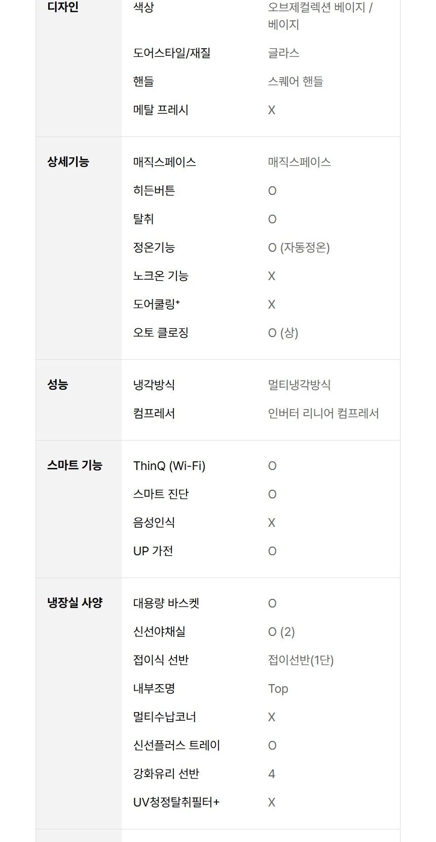 LG 디오스 AI 오브제컬렉션 STEM 베이직 냉장고 (매직스페이스) 상세