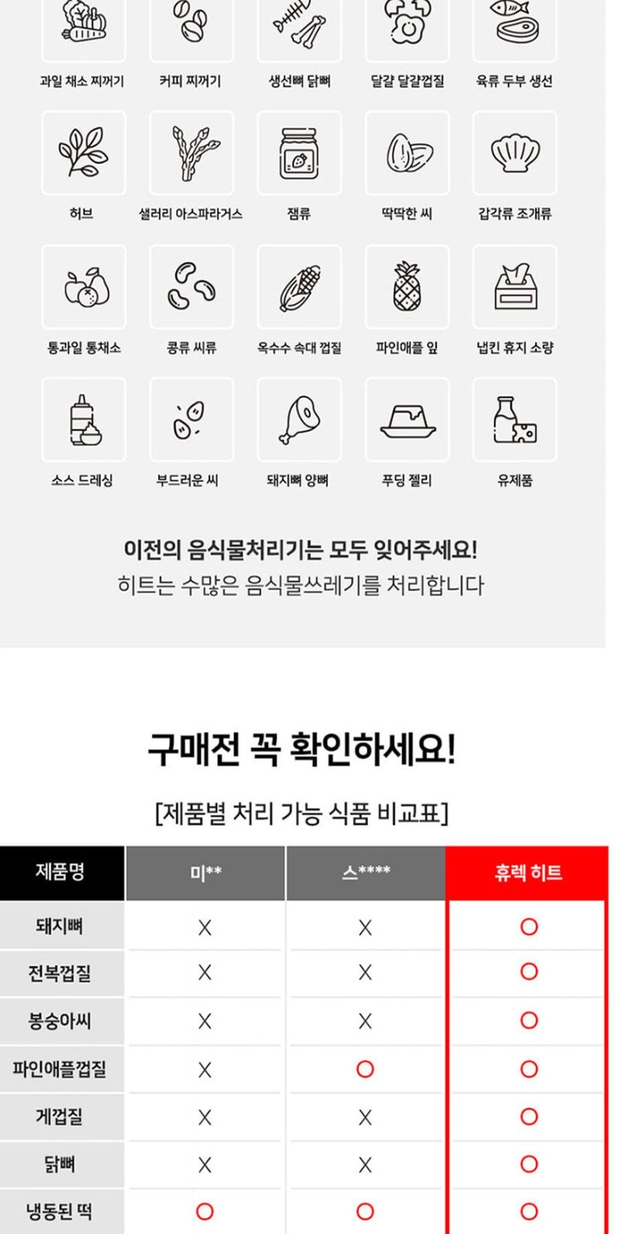 음식물 처리기 히트 4L 상세