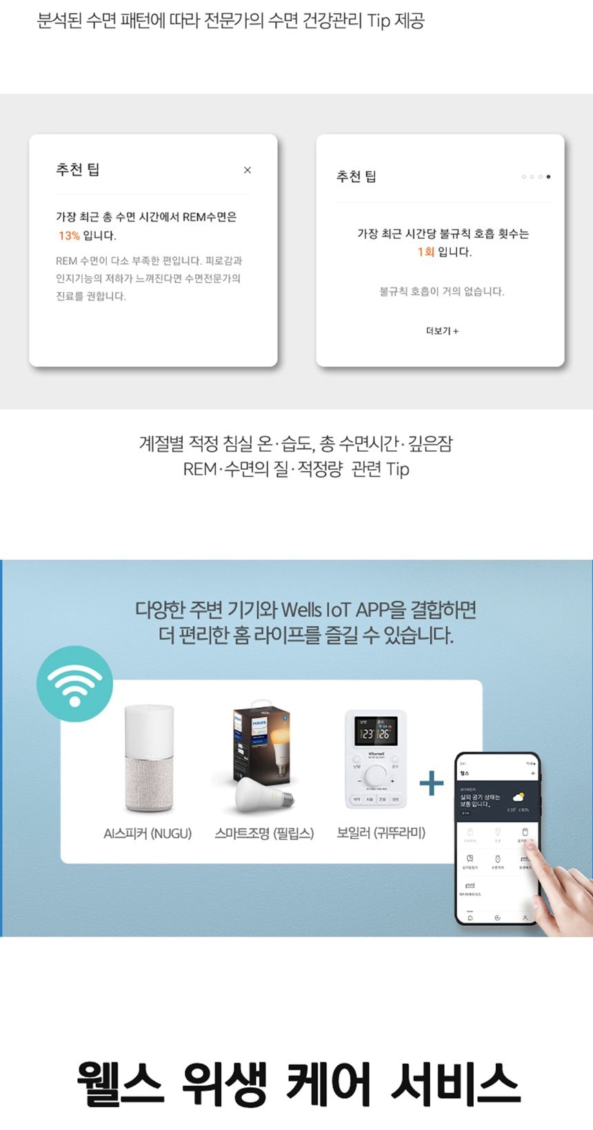 웰스 매트리스 하이브리드+ 킹 상세