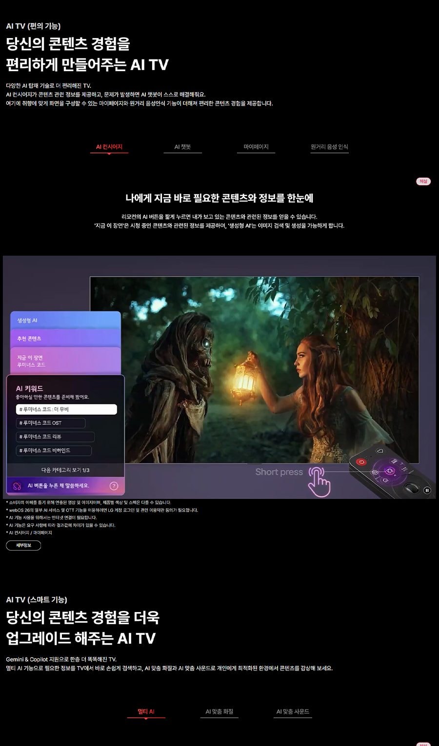 LG 올레드 evo AI 상세