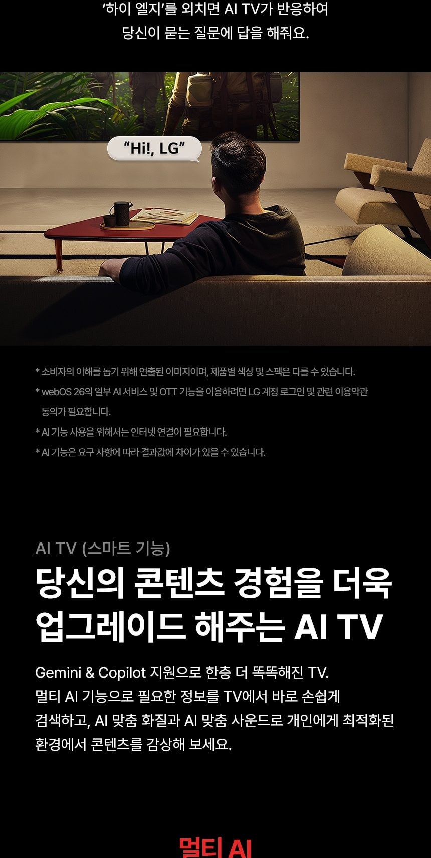 LG 올레드 AI (벽걸이형/스탠드형) 194cm 상세