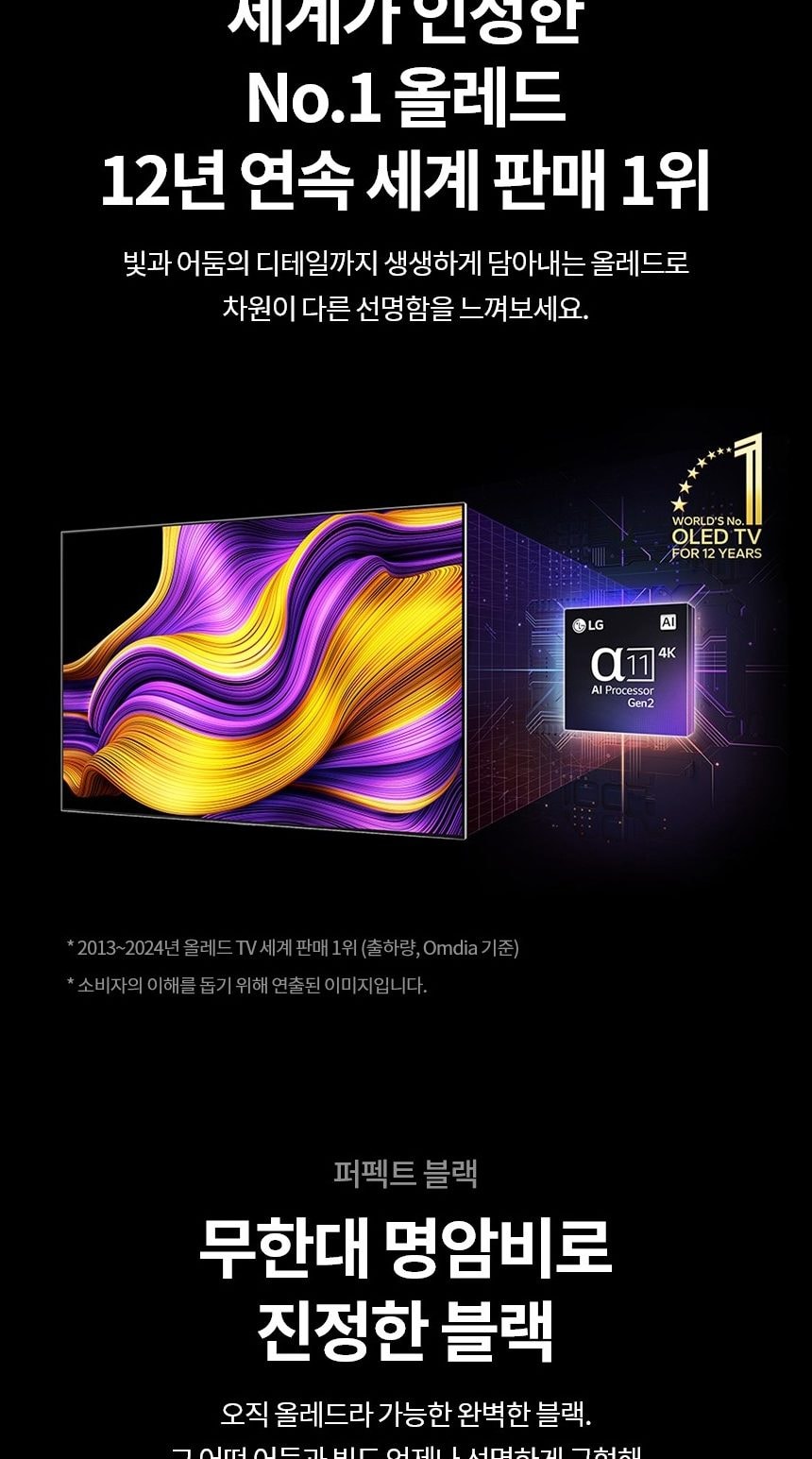 LG 올레드 evo G5 83인치 상세