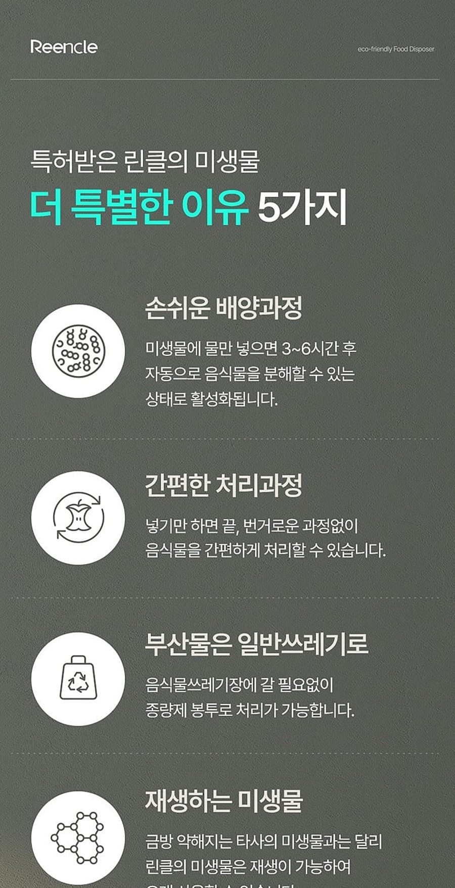 린클 그래비티 음식물처리기 22L 상세