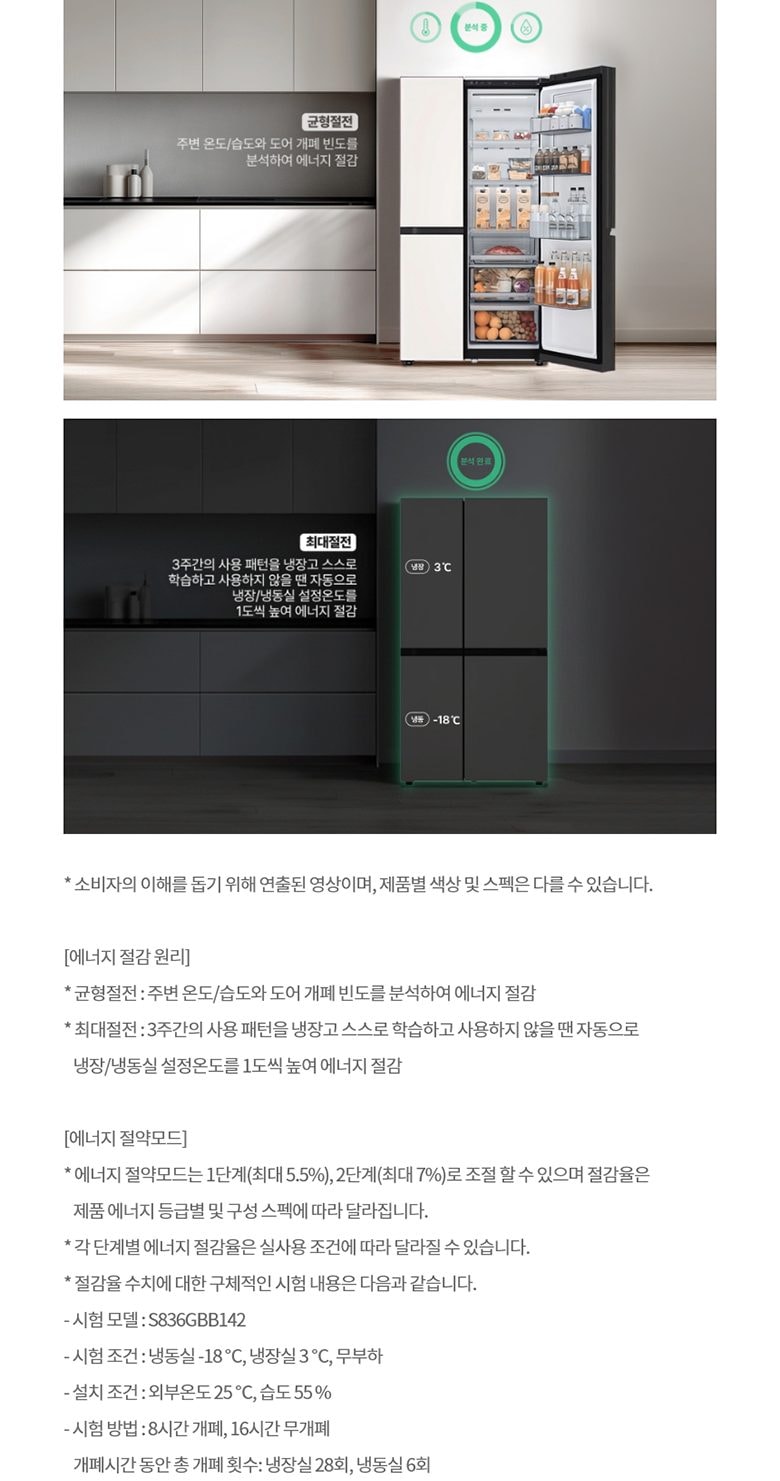 디오스 AI 오브제컬렉션 냉장고 832L 상세