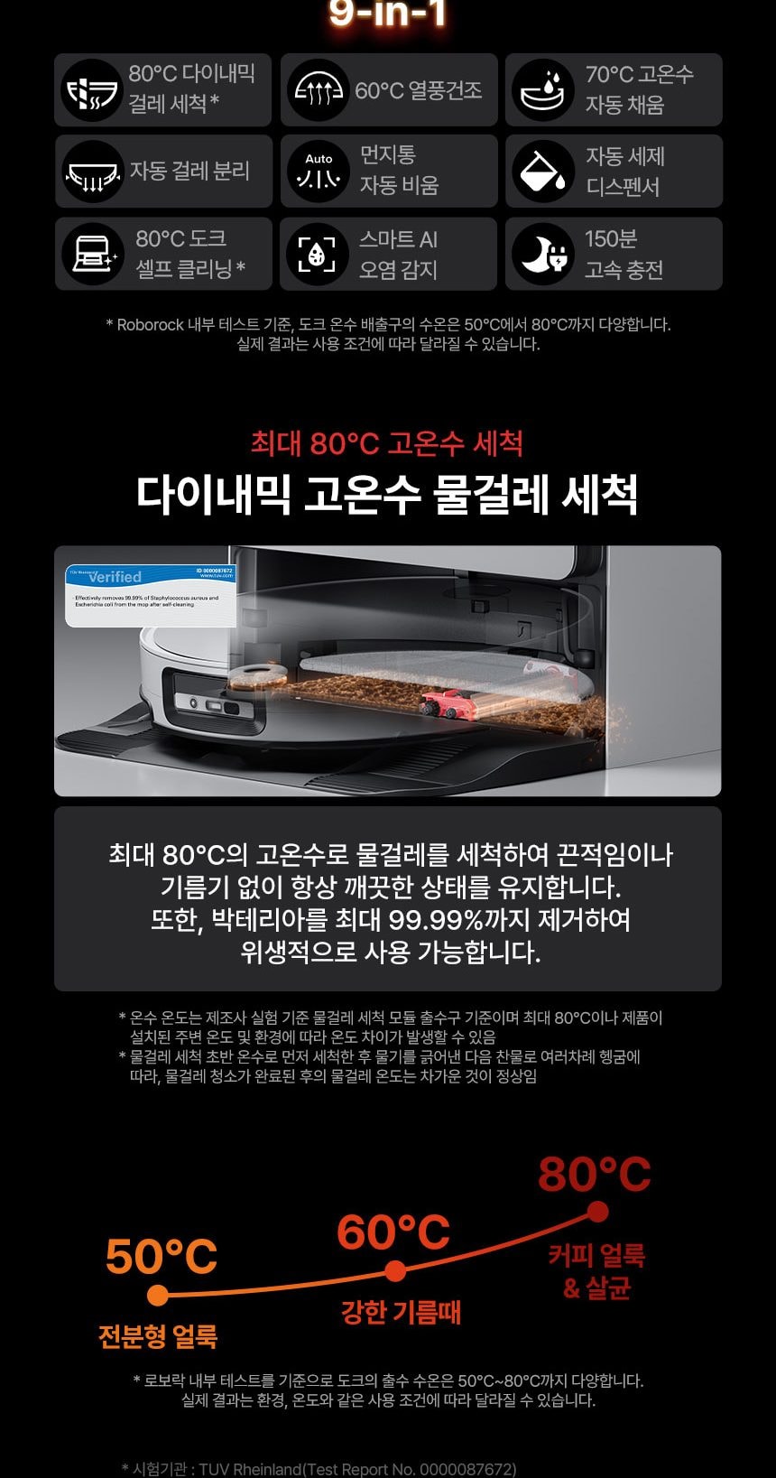 로보락 S9 MaxV Ultra 직배수 로봇청소기 상세