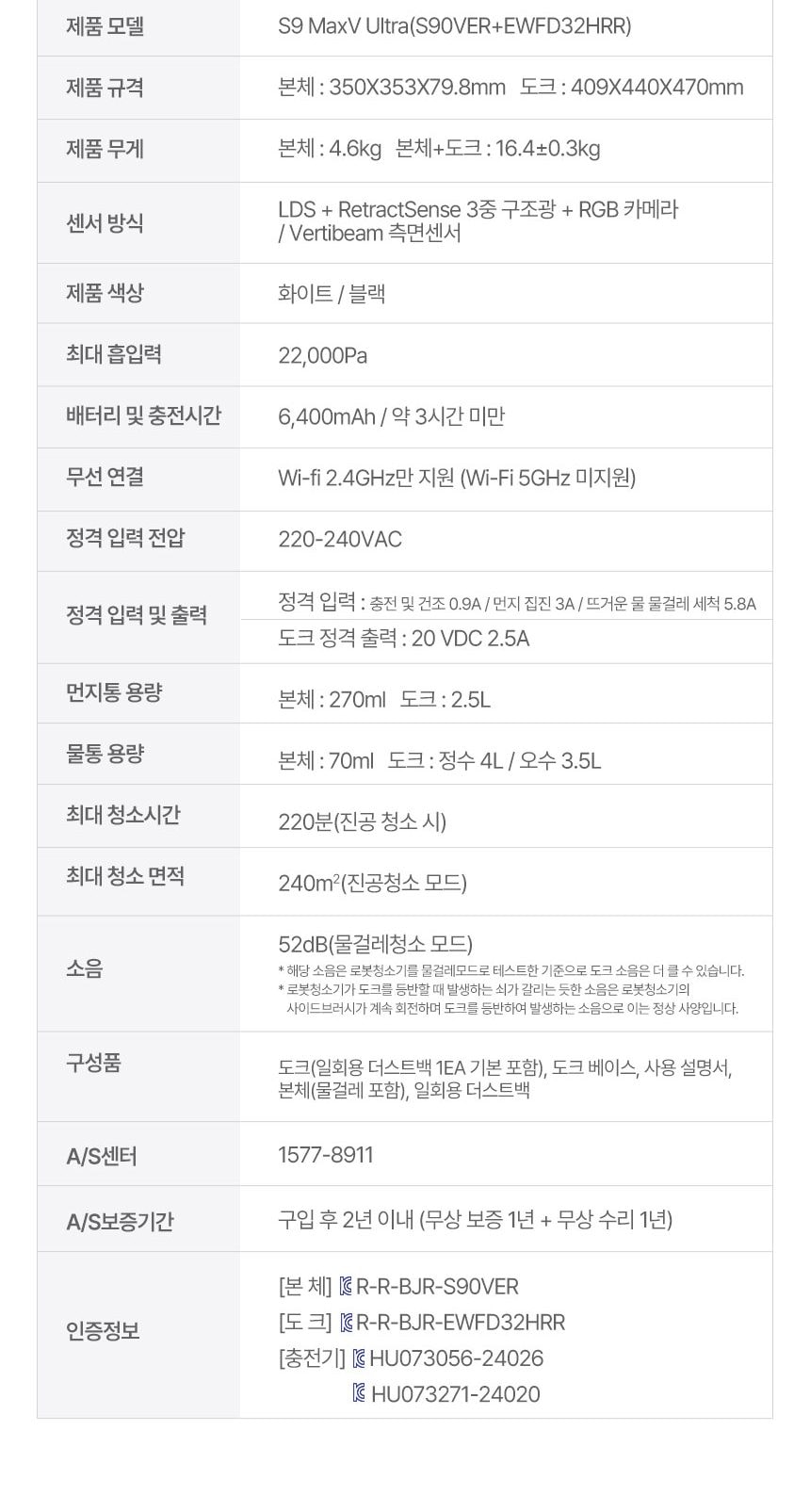 로보락 S9 MaxV Ultra 로봇청소기 상세