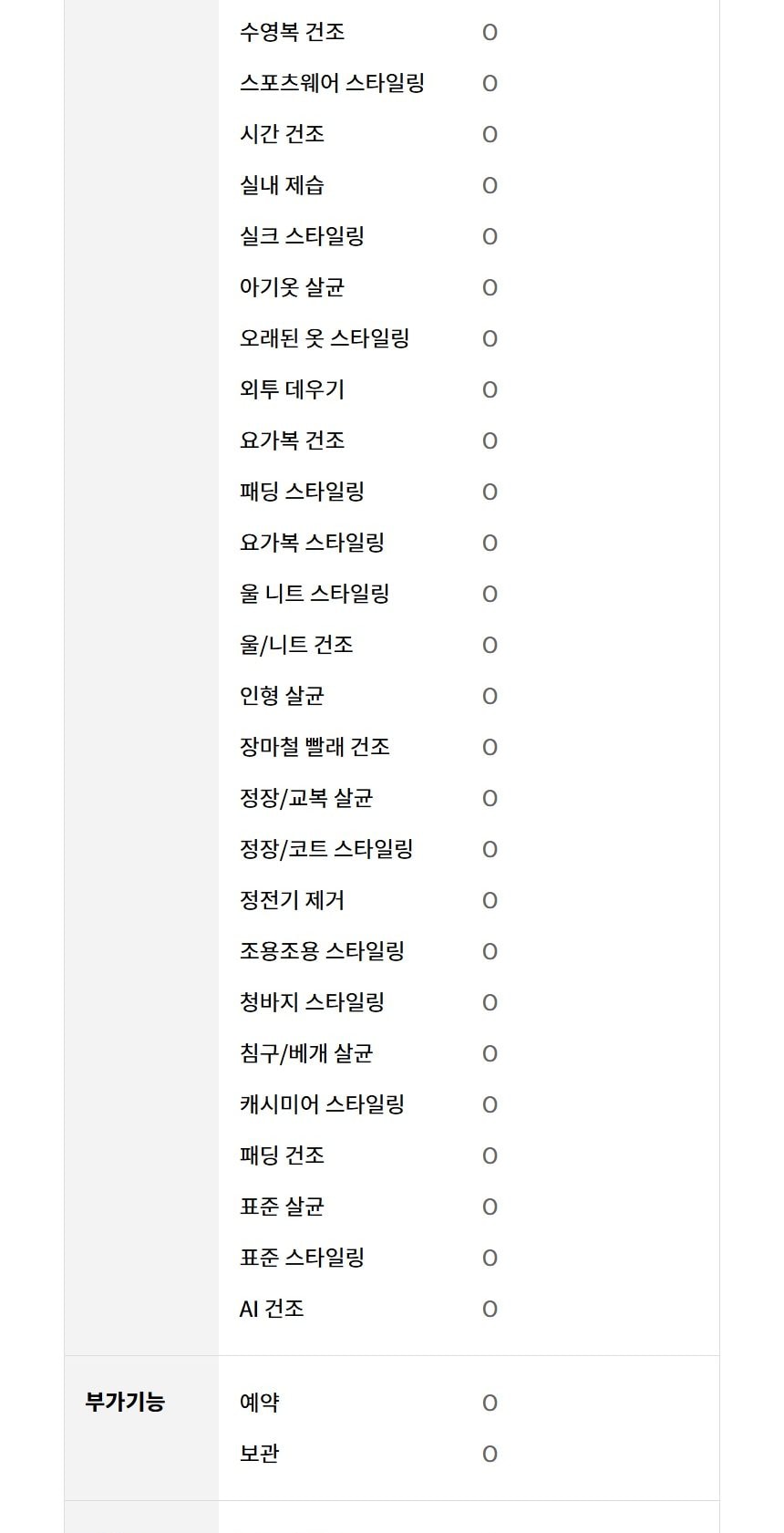 LG 스타일러 오브제컬렉션 스티머 5벌+바지 1벌 상세