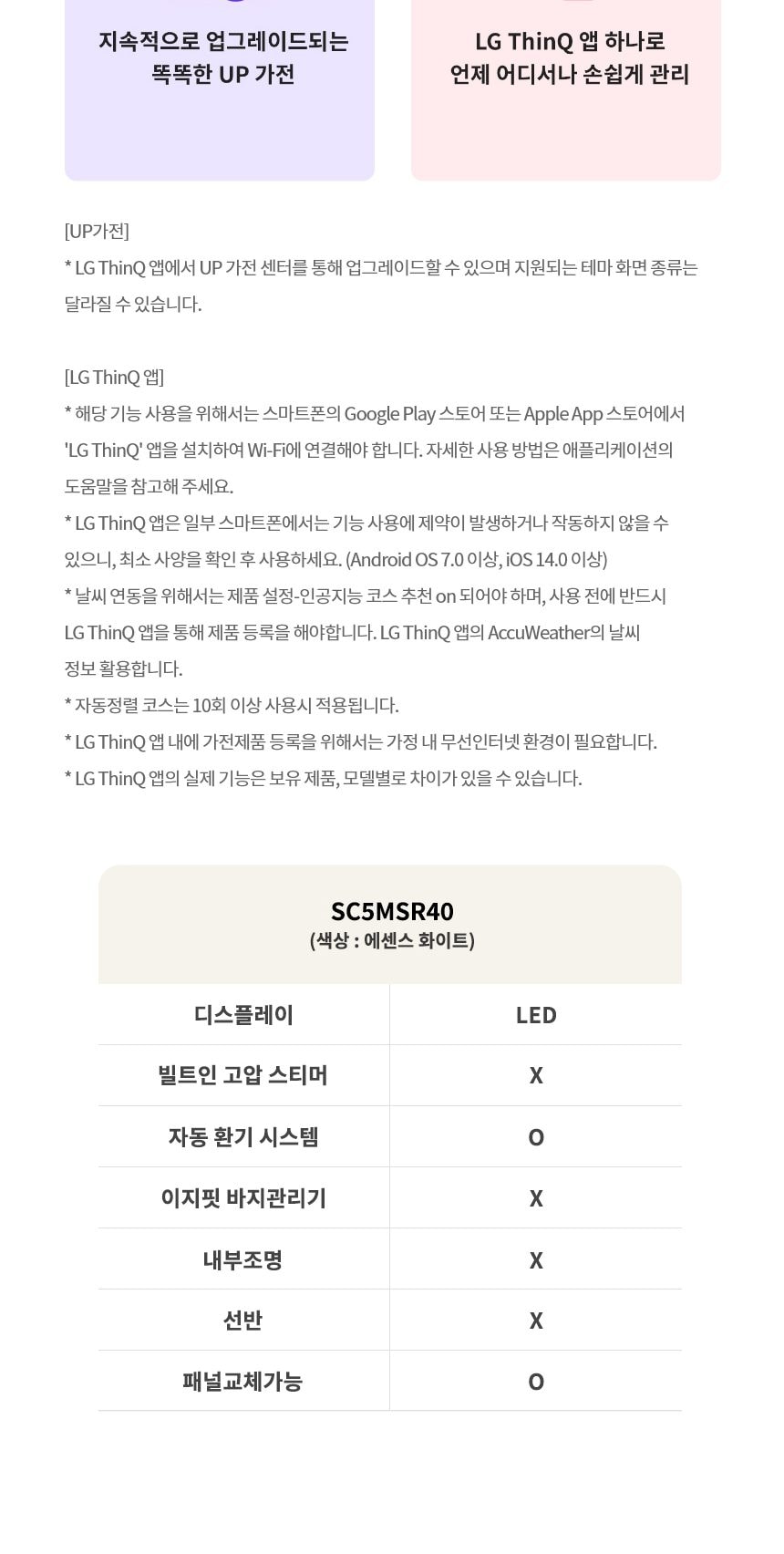 LG 스타일러 오브제컬렉션 (ALL NEW) 5벌 상세