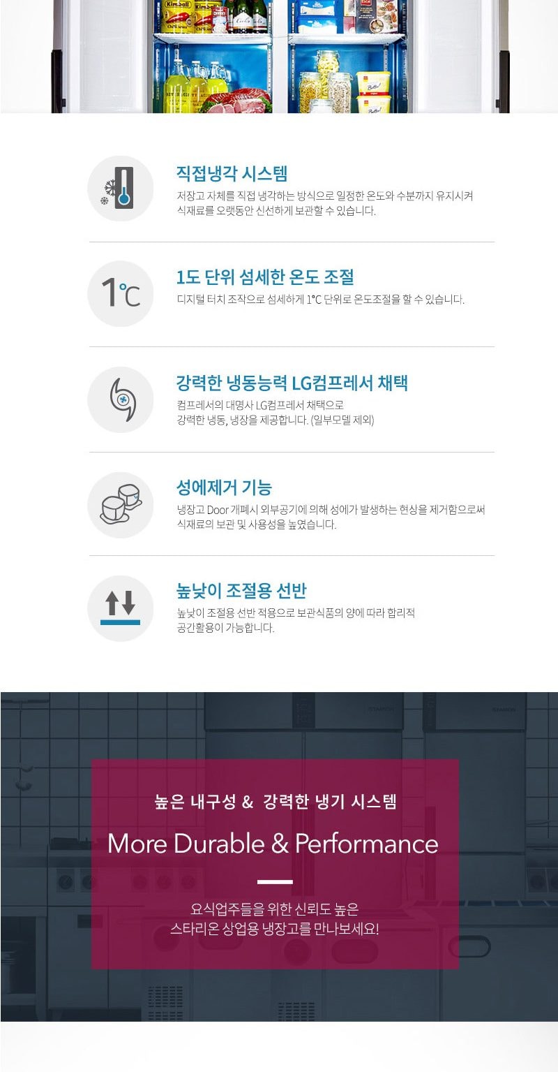 직냉식 반찬냉장고 295L 상세
