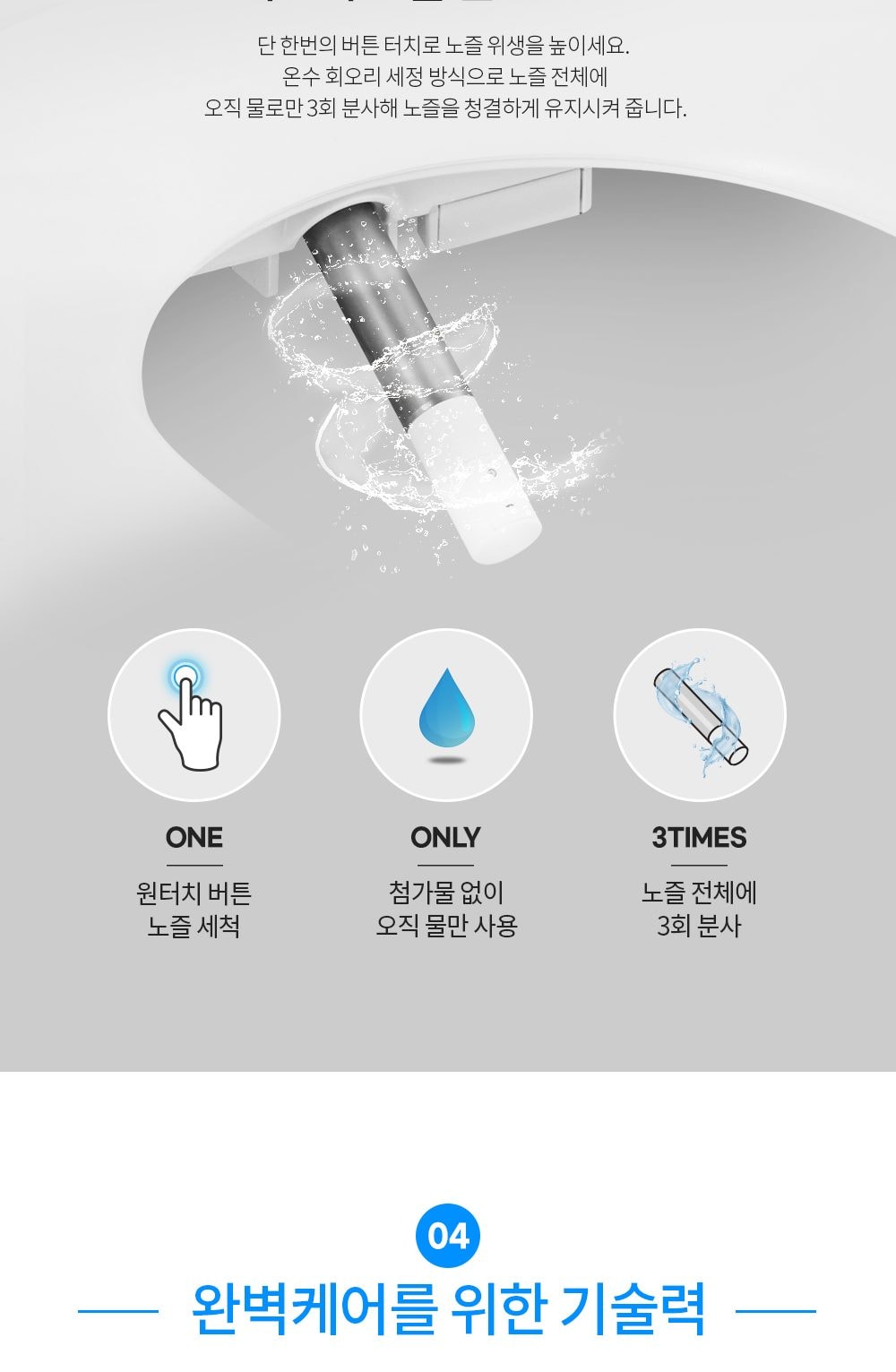 퍼펙트 클린 비데 리모컨형 상세