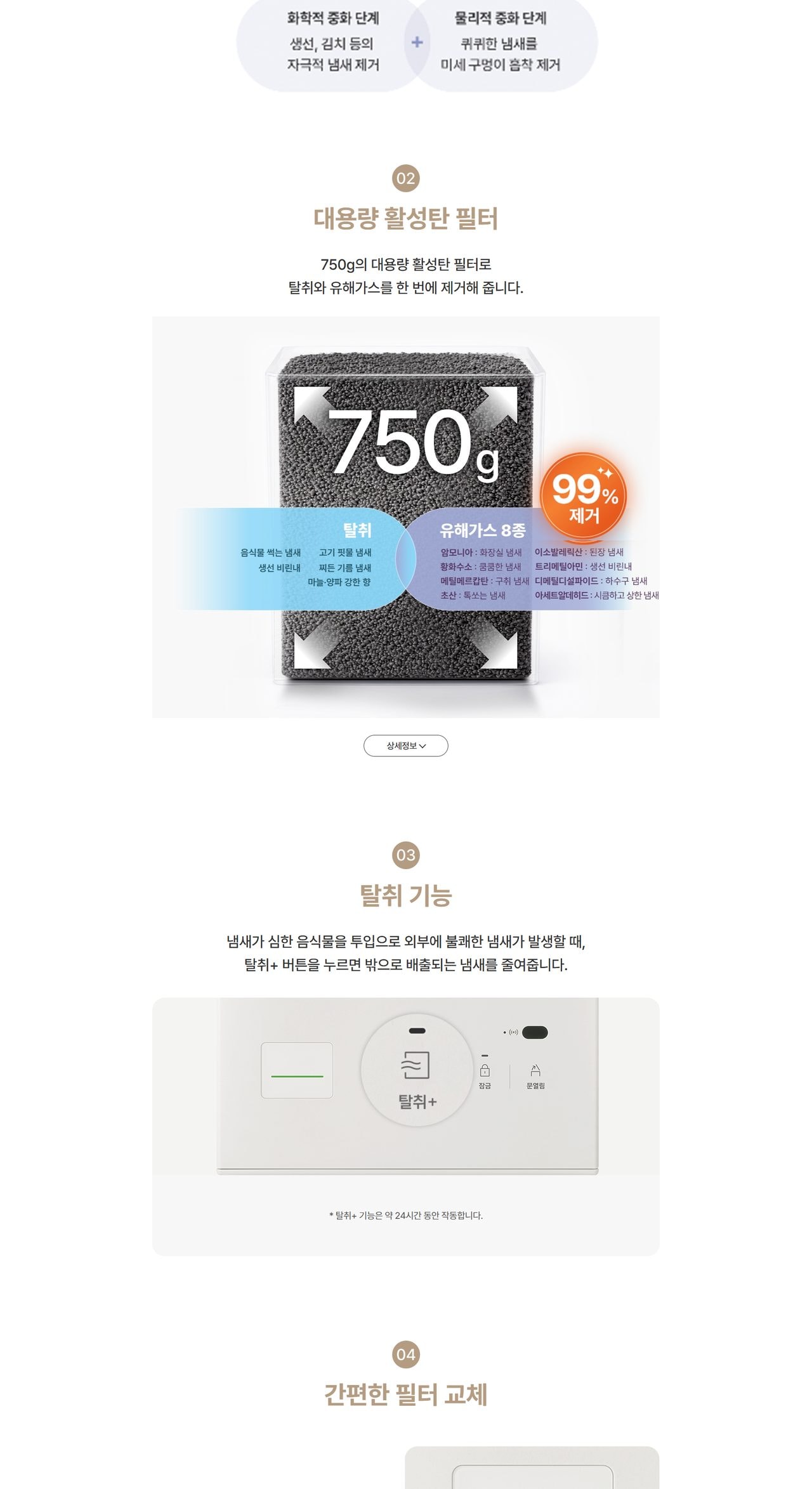 코웨이 제로 음식물처리기 미생물형 소용량 상세