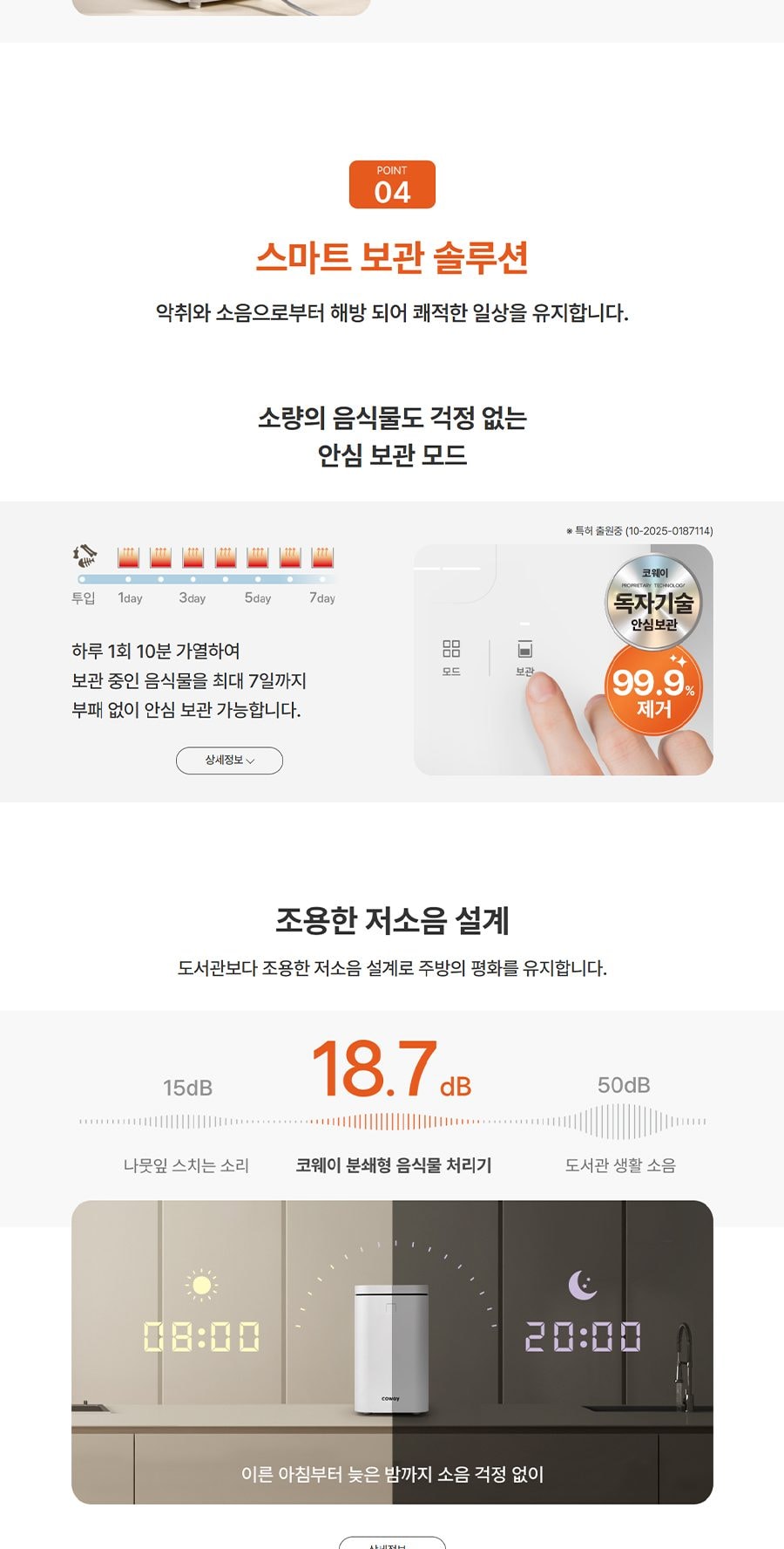 코웨이 제로 음식물 처리기 분쇄형 2L 상세