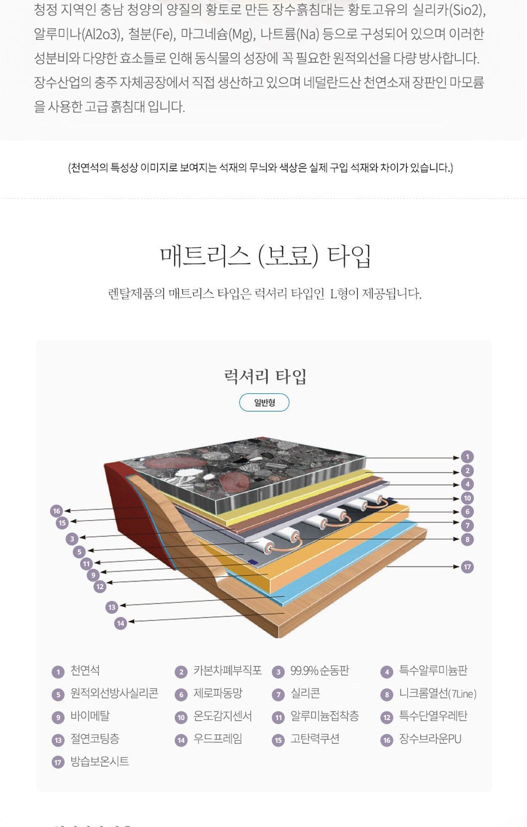 맥반석침대 7111Q 상세