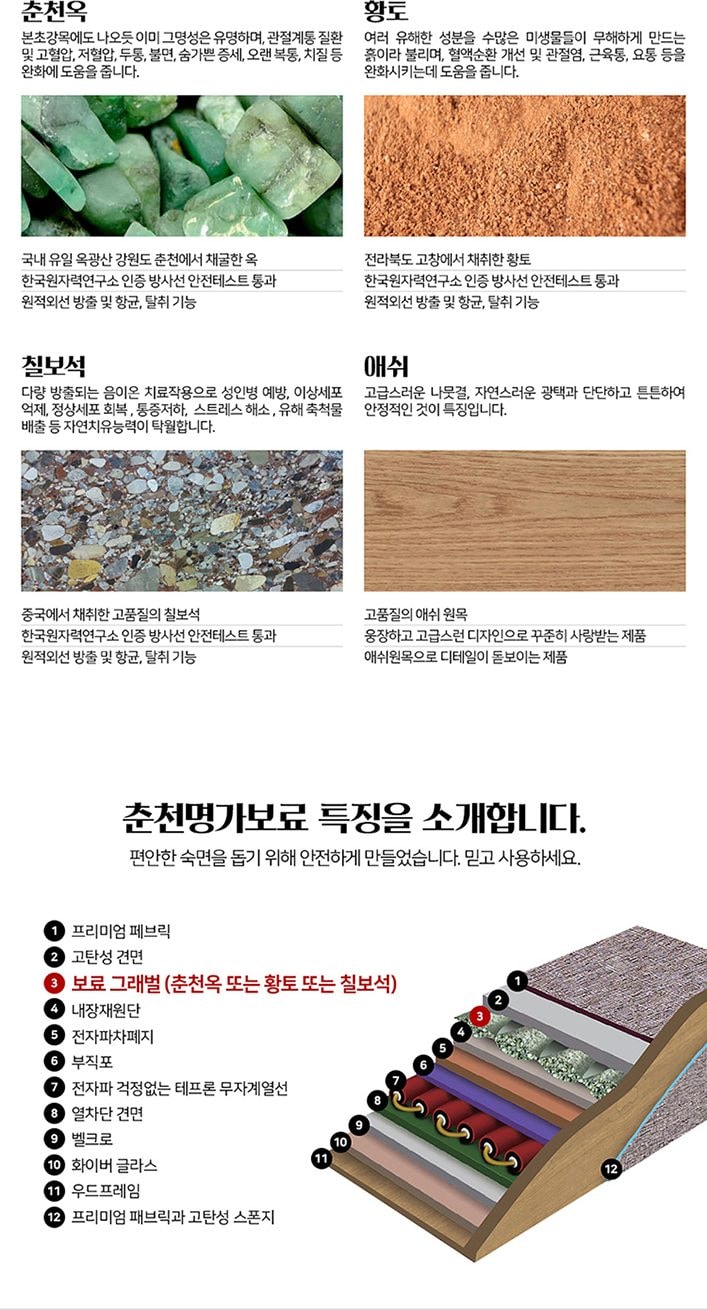 건강침대 칠보석 935 Q 상세