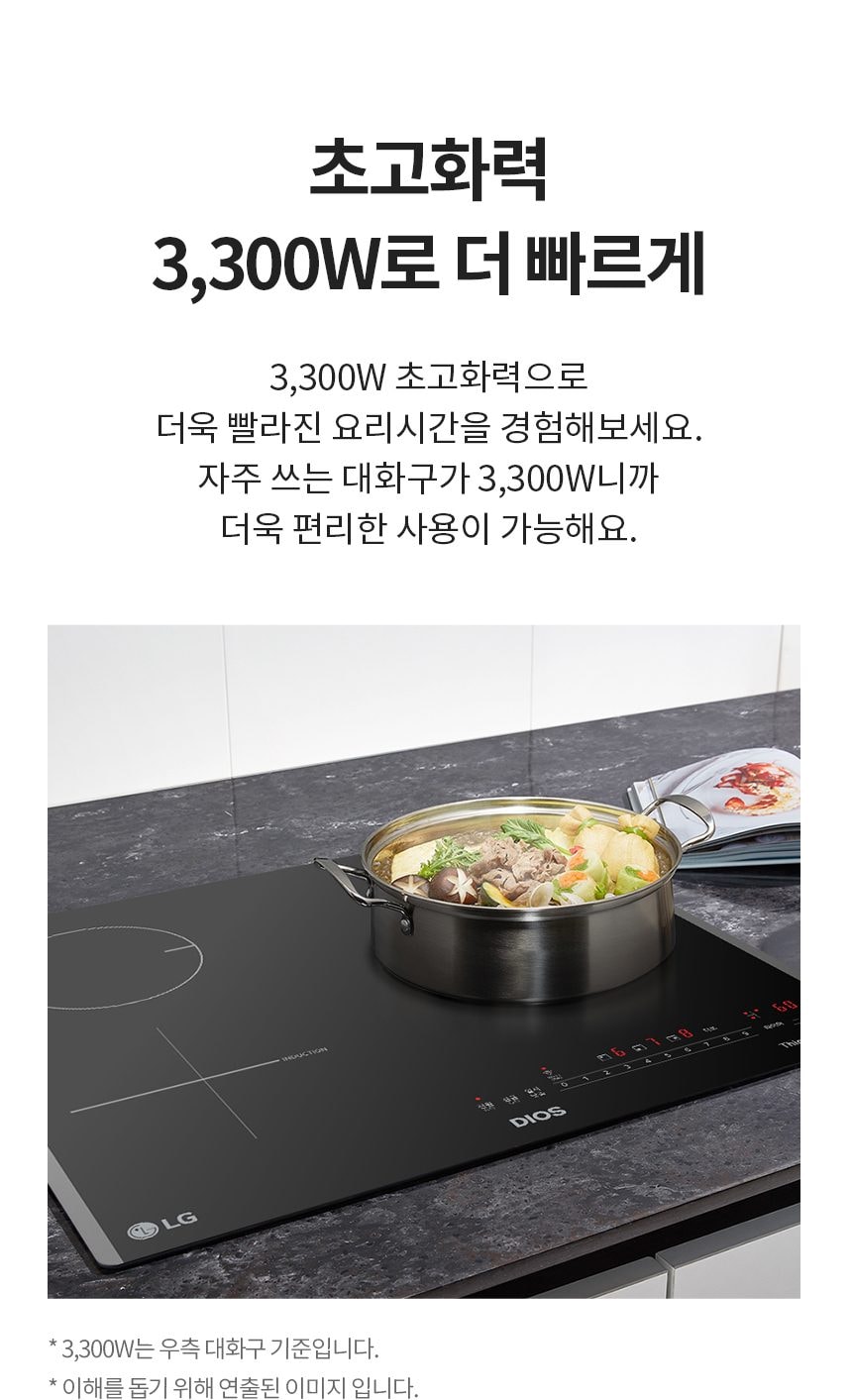 LG 인덕션 2구 + 하이라이트 1구 상세