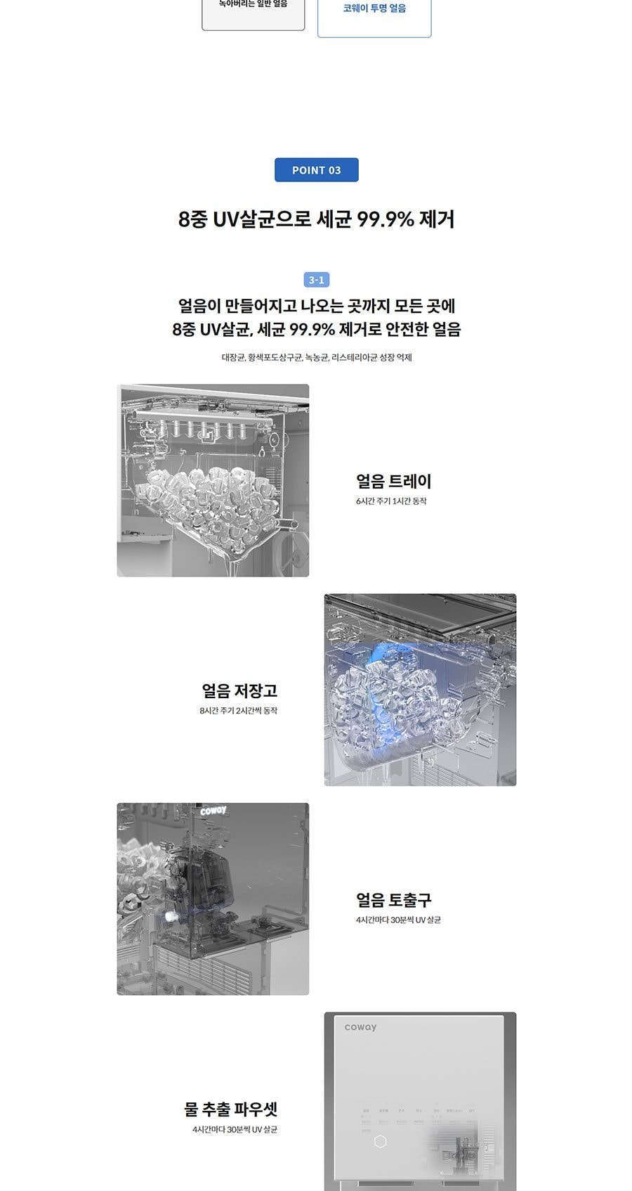 코웨이 아이콘 얼음정수기 맥스(얼음냉온정) 상세