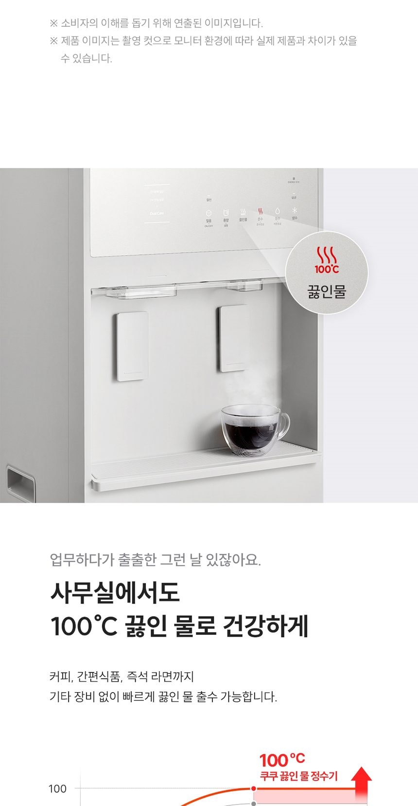 쿠쿠 대용량 초고온수 얼음정수기 (얼음냉온정) 상세