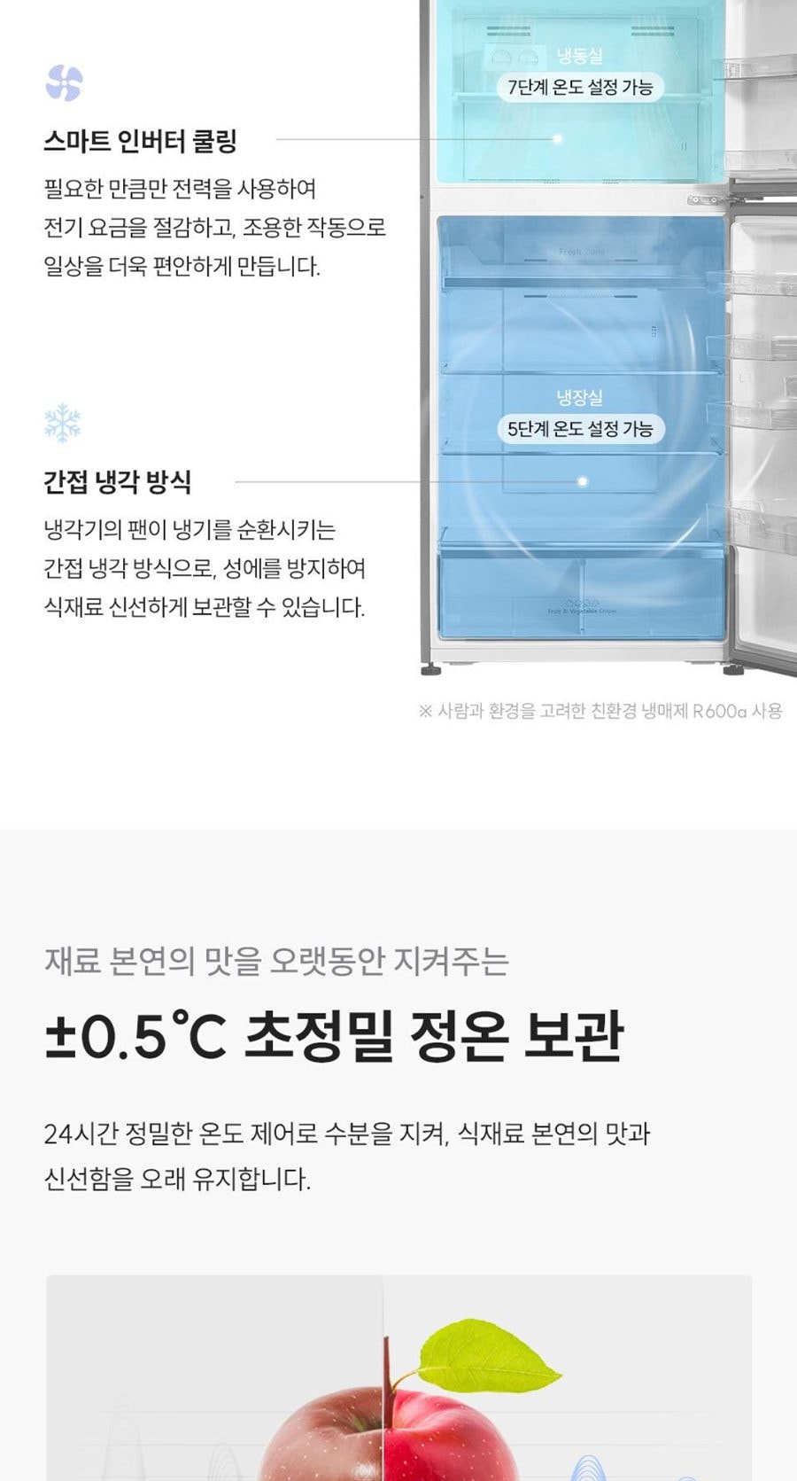 쿠쿠 미식 컬렉션 일반 냉장고 502L 상세