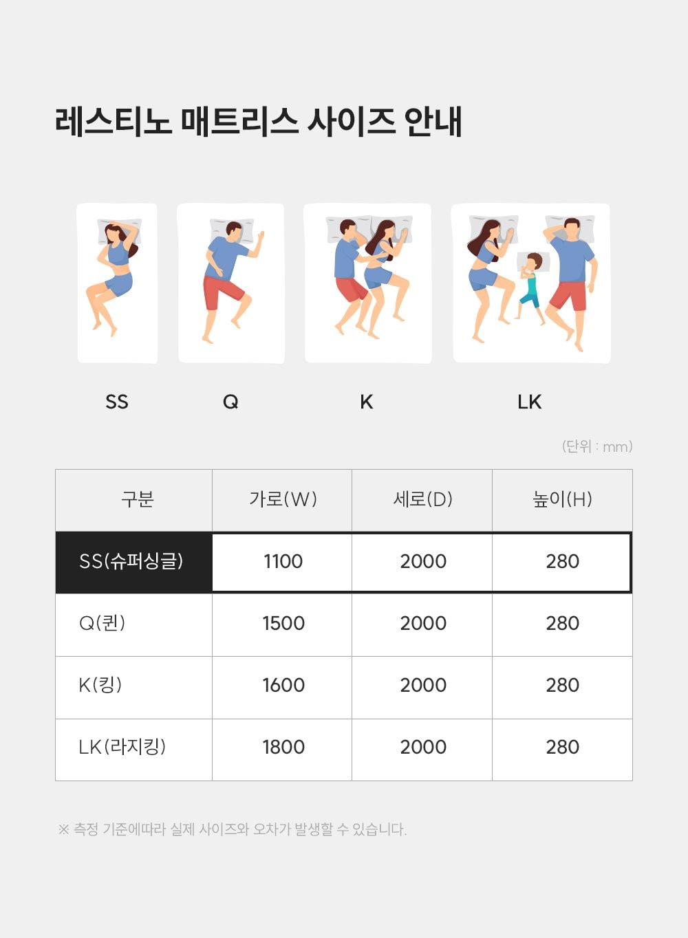 쿠쿠 레스티노 매트리스 SS 상세