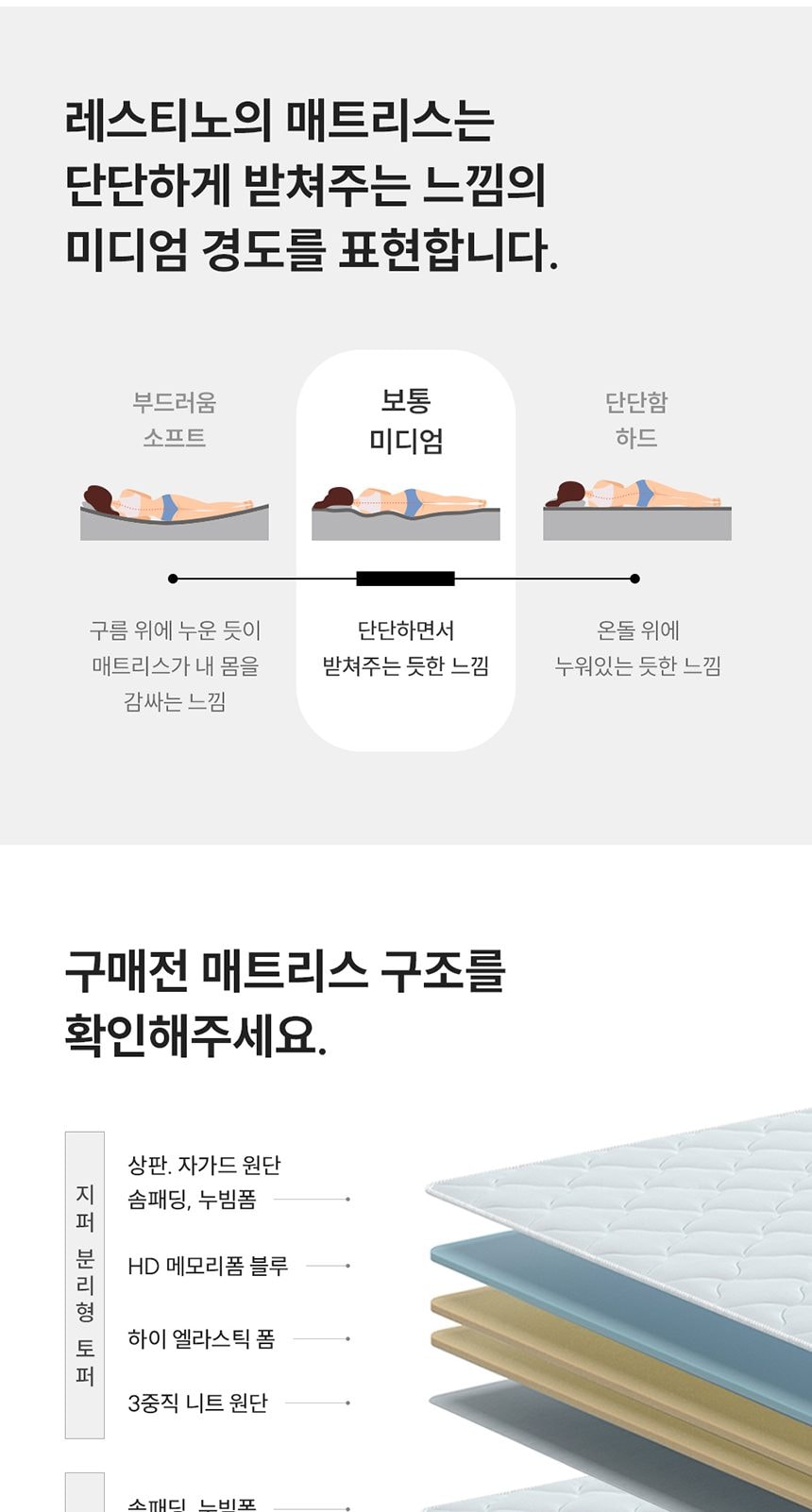 쿠쿠 레스티노 매트리스 K 상세