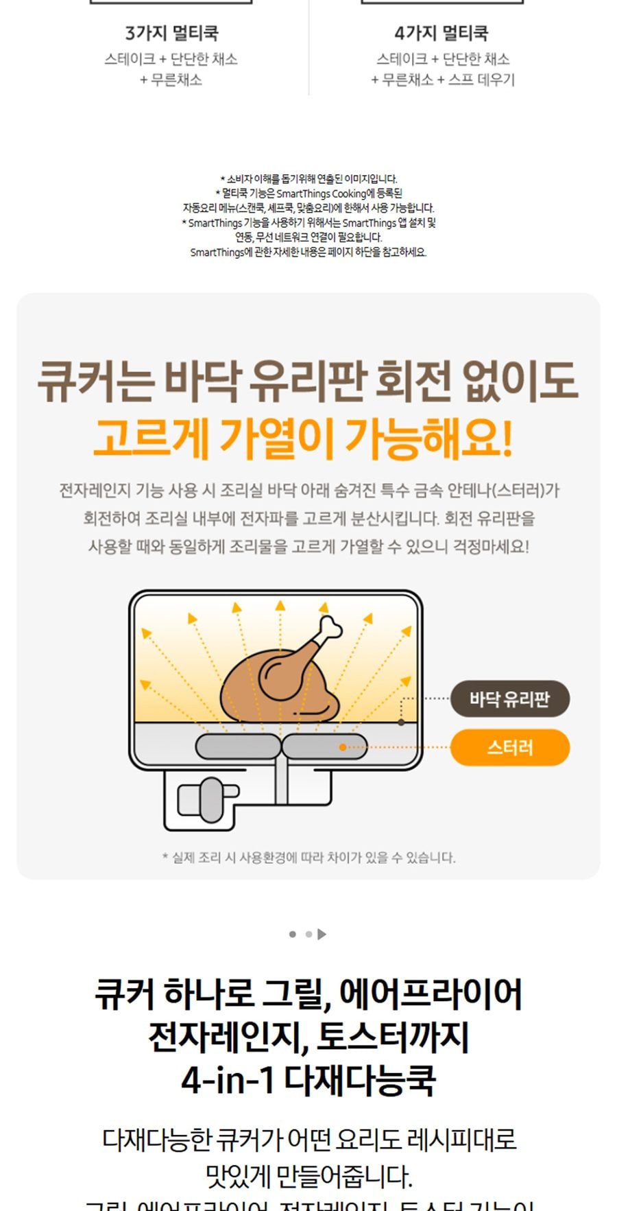 삼성 BESPOKE 큐커 멀티 22L_글램 화이트 상세