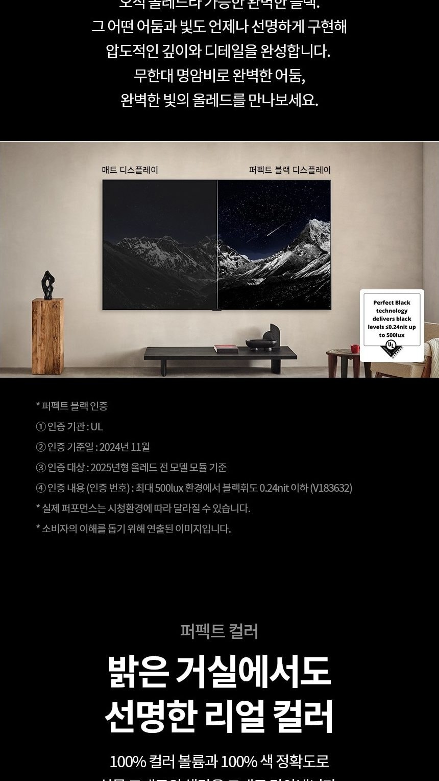 LG 올레드 evo C5 55인치 상세