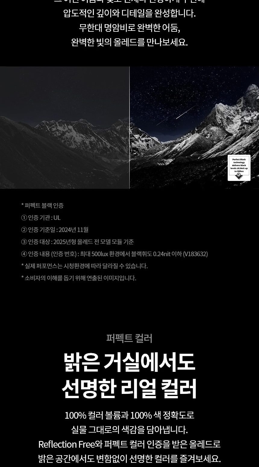 LG 올레드 evo G5 65인치 상세